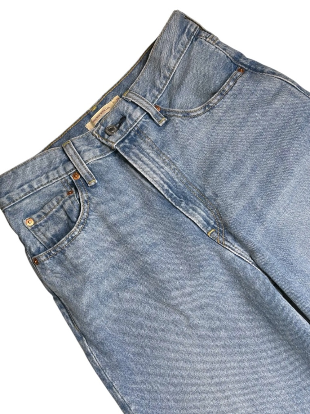 Levi's Ribcage Wide Leg Jeans High Rise Light Wash 27x32 Women's - Picture 2 of 14